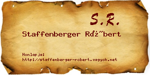 Staffenberger Róbert névjegykártya
