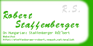 robert staffenberger business card
